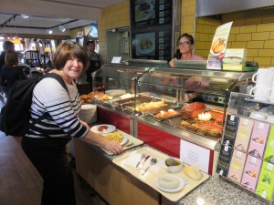 Lunch at a road side rest.