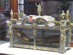 The right arm of John the Baptist.  It's said he has several right arms preserved in various places around the world.